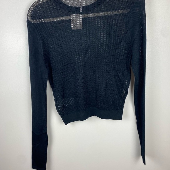 NWT Free people H20 Crewneck Pullover Sweater open knit white found moon M - Picture 7 of 7